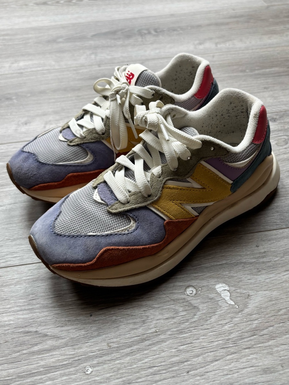 New Balance Women's 57/40 Gray, Yellow & Purple Multi-Accent Sneakers
